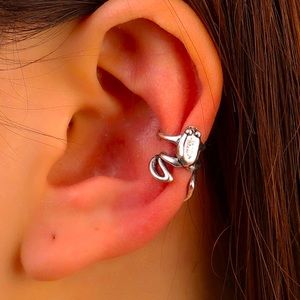 1pc Fashion Earrings Fashion Women Frog Ear Cuff Clip No Piercing Earrings Punk